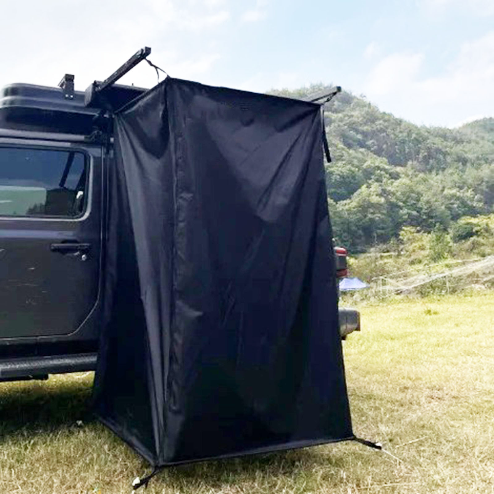 Outdoor Camping Van Tent - Tragbares Fahrzeug-Seitenduschzelt für Automobile, Wohnmobil, Heckklappe,