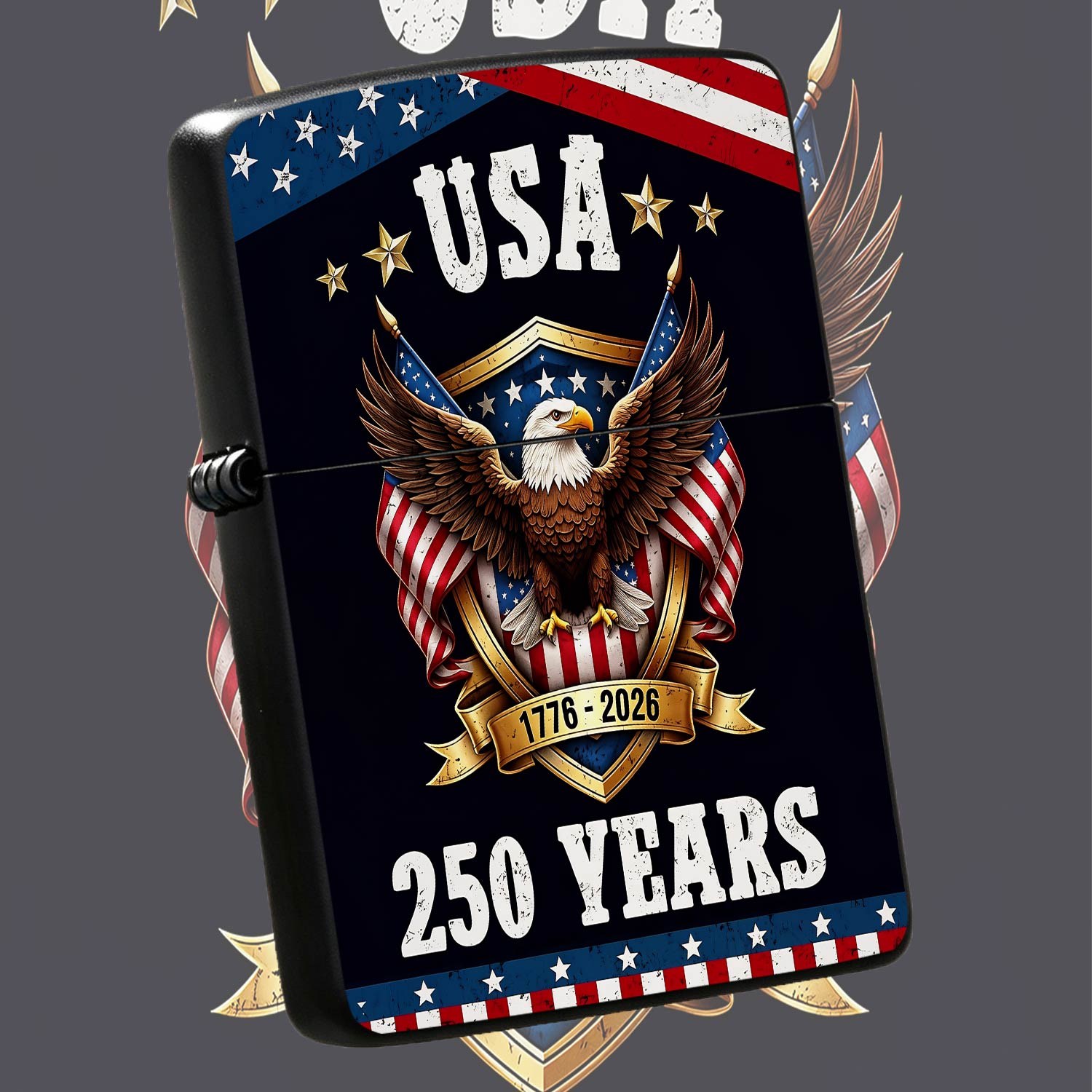Outdoor Camping Usa - Patriotisches Feuerzeug zum 250. Jahrestag der