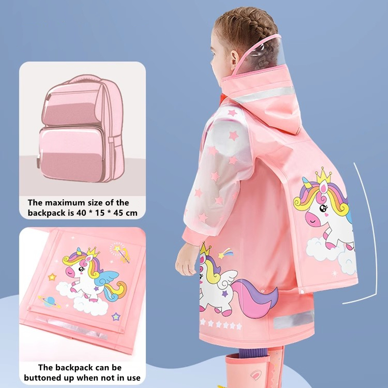 Camping Rain Poncho - Kinder Regenmantel Wasserdicht Regen Poncho Cartoon