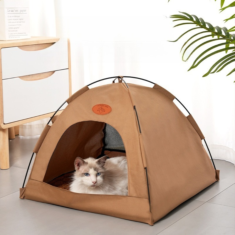 Outdoor Camping Dog Bed - Faltbares Katzenzelt, 4-Jahreszeiten-Haustierhaus, tragbares Outdoor-Campingbett für