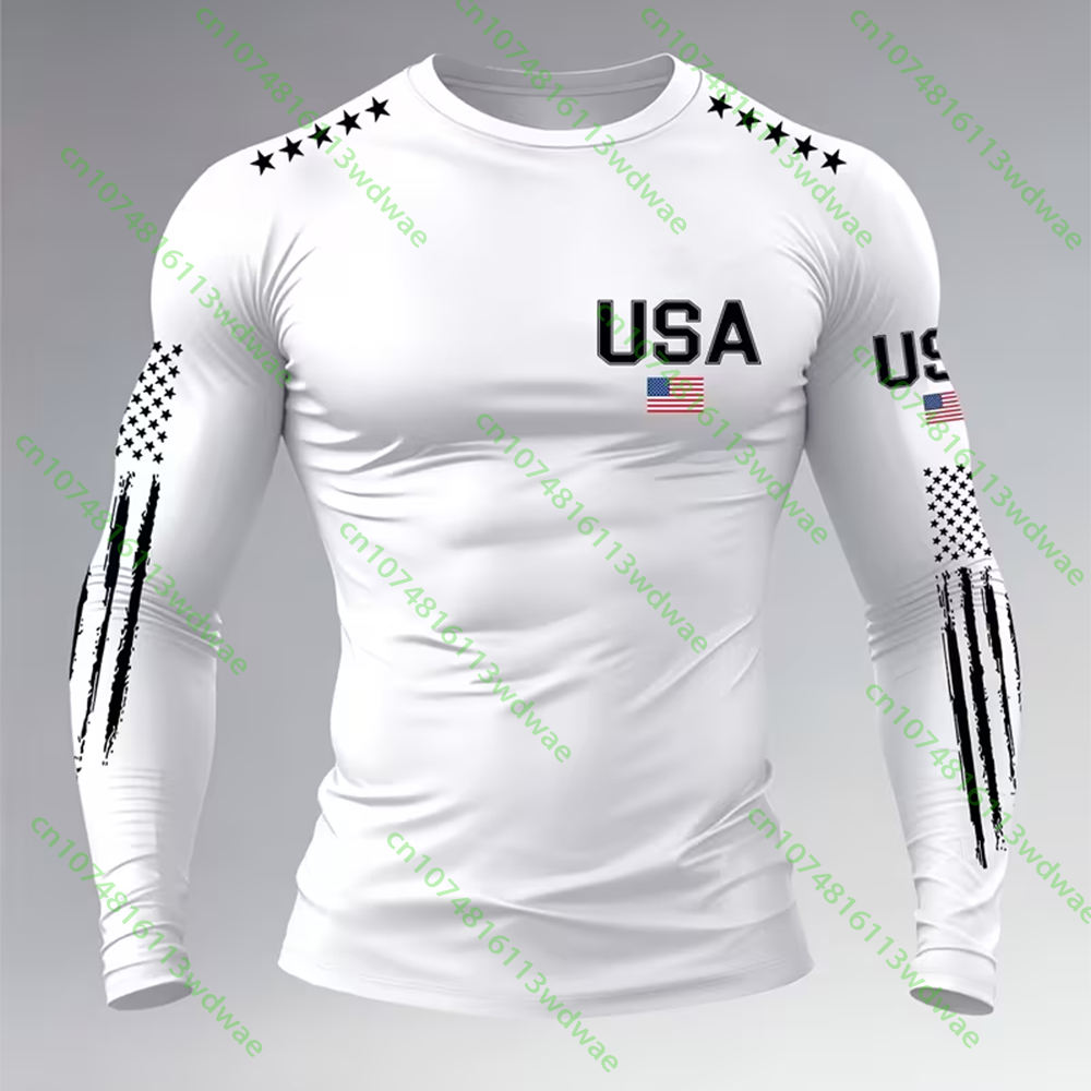 Outdoor Camping Usa - Neues Herren-Langarmshirt im USA-Stil, modisches Langarm-T-Shirt