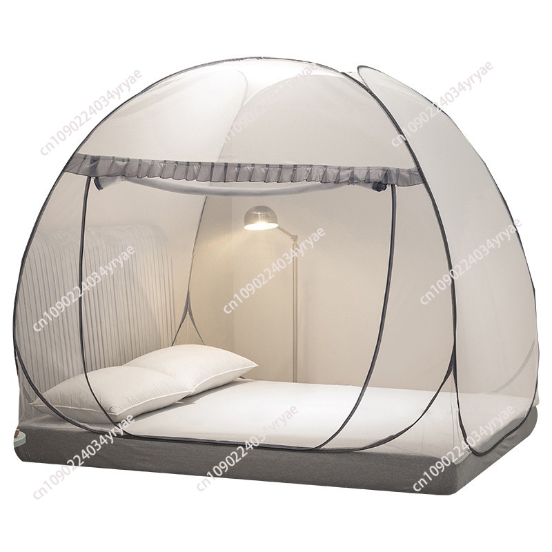 Bed Outdoor Camping - One-Touch-Campingzelt mit Moskitonetz für Schlafzimmerbetten, faltbar