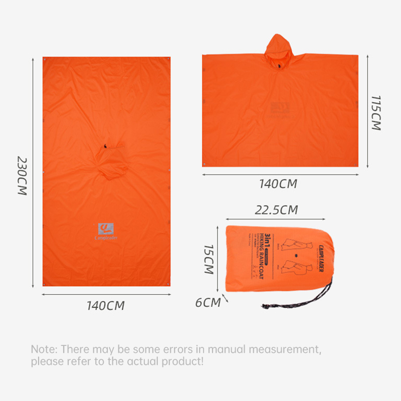 3-in-1 wasserdichter Regenmant – Camping Rain Poncho Bewertung und Preis