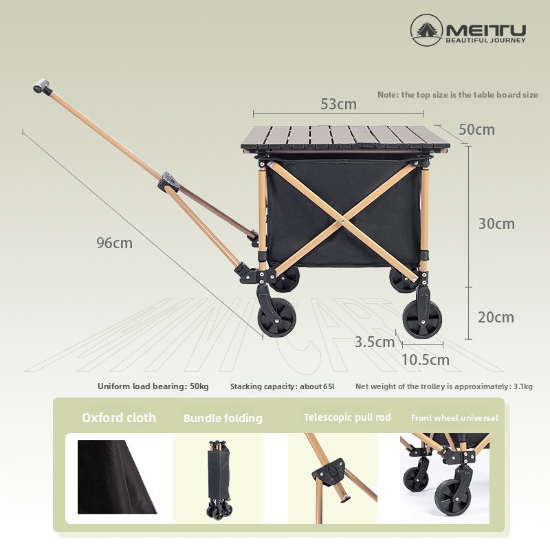 Outdoor-Klappwagen, tragbarer  – Outdoor Camping Trolley Bewertung und Preis