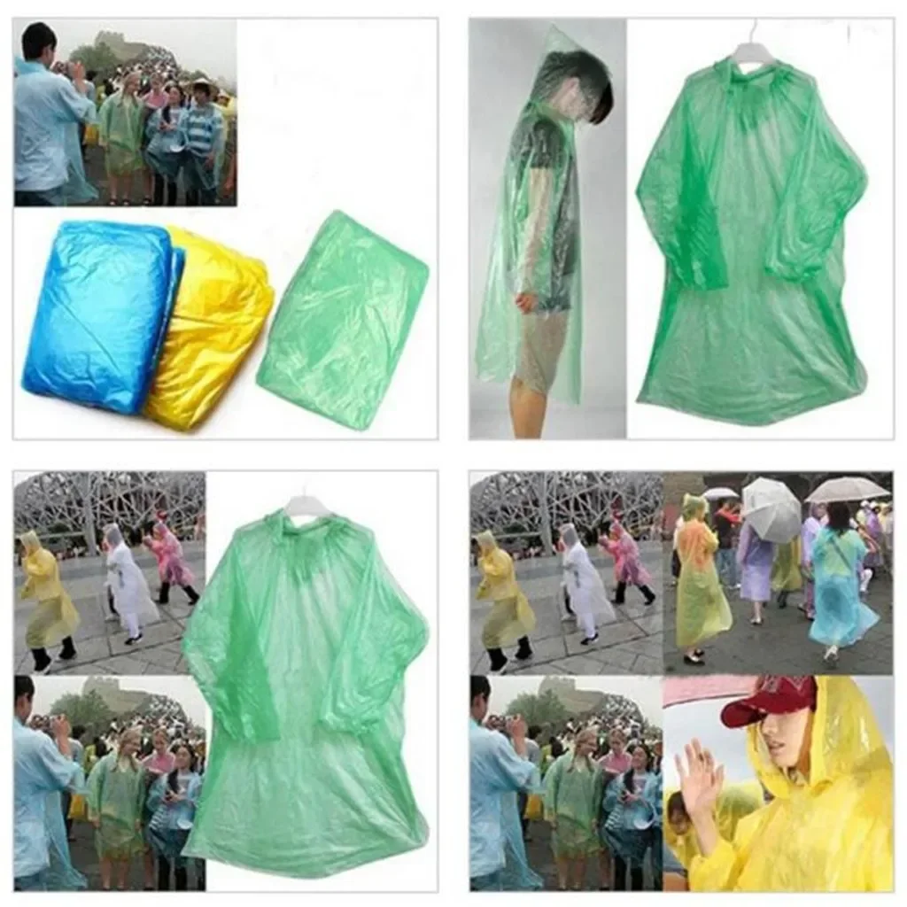 5/10PC Einweg Regenmantel Erwa – Camping Rain Poncho Bewertung und Preis